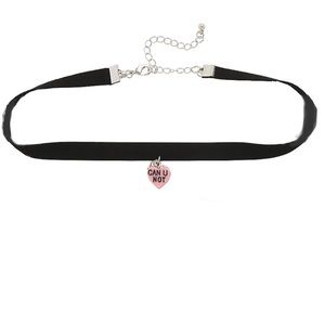 Heart choker necklace